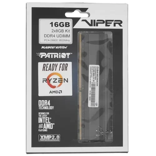 Оперативная память 16 Gb 3600 MHz PATRIOT VIPER STEEL (PVB416G360C8K)