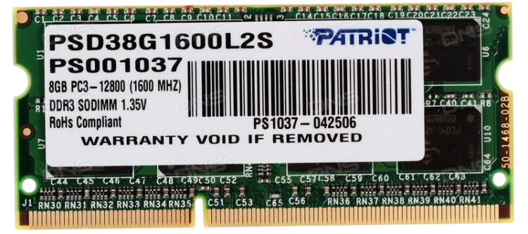 Оперативная память 8 Gb 1600 MHz PATRIOT SL (PSD38G1600L2S)