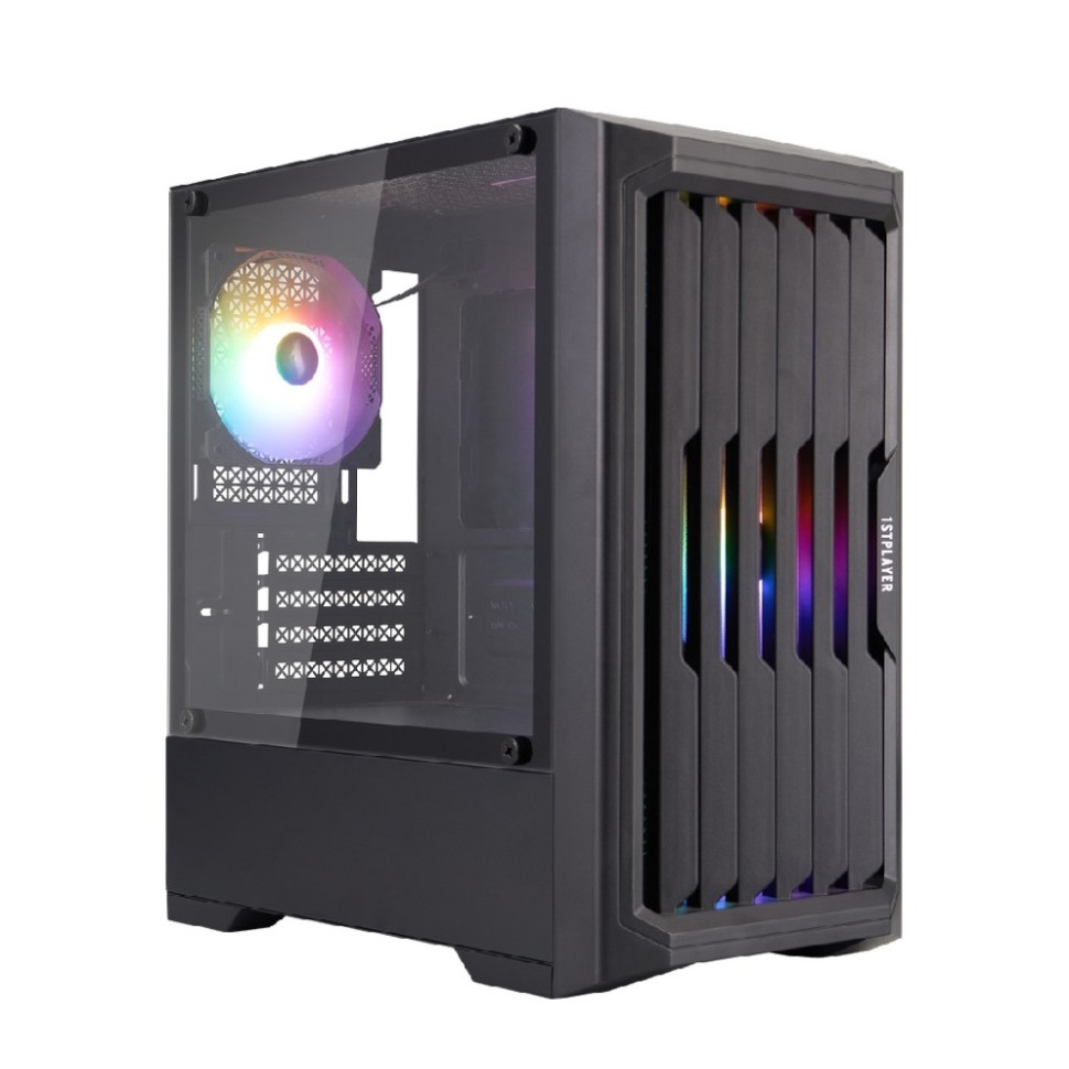 Компьютерный корпус 1STPLAYER BULLET HUNTER H2 FRGB Black (H2-BK-4F1)