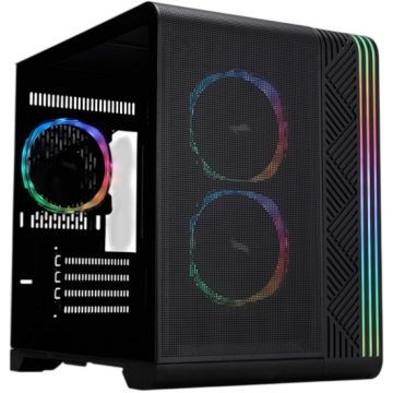 Компьютерный корпус 1STPLAYER VT5 ARGB Black (VT5-BK-3FS7)