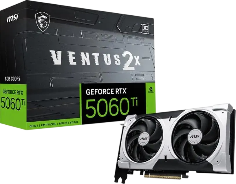 Видеокарта MSI (G506T-8V2P) GeForce RTX 5060 Ti 8G VENTUS 2X PLUS