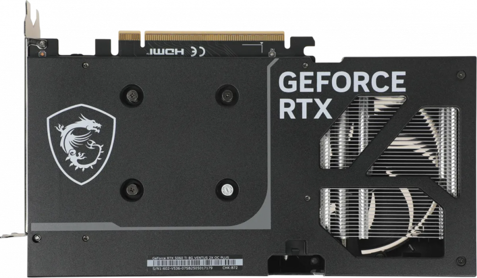 Видеокарта MSI (G506T-8V2P) GeForce RTX 5060 Ti 8G VENTUS 2X PLUS