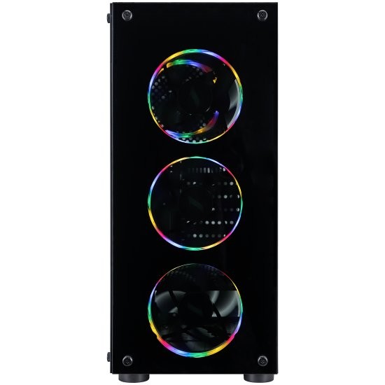 Компьютерный корпус 1STPLAYER FIRE DANCING V3-B FRGB Black (V3-B-BK-4FS1)