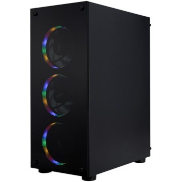 Компьютерный корпус 1STPLAYER FIRE DANCING V3-B FRGB Black (V3-B-BK-4FS1)