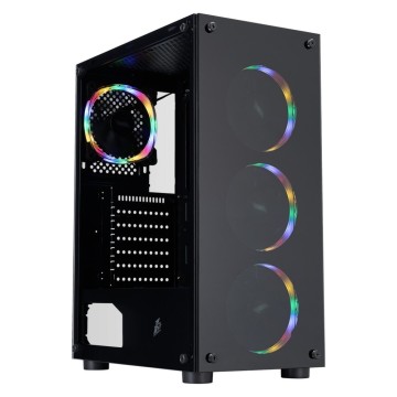 Компьютерный корпус 1STPLAYER FIRE DANCING V3-B FRGB Black (V3-B-BK-4FS1)