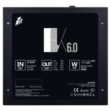Блок питания 1STPLAYER 600W FK Black (PS-600FK)