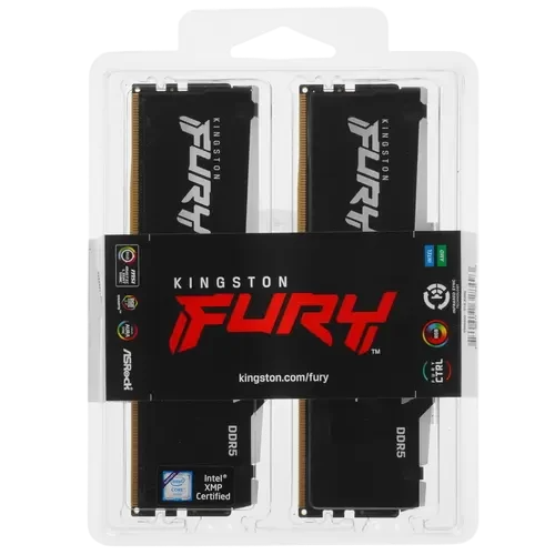 Оперативная память 32 Gb 5600 MHz Kingston FURY Beast RGB Black (KF556C40BBAK2-32)