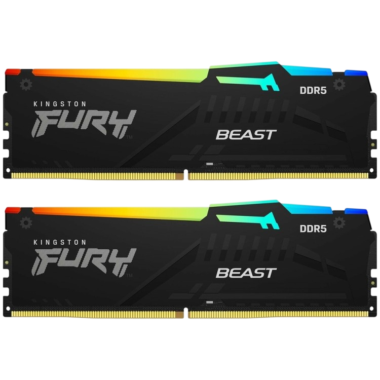 Оперативная память 32 Gb 5600 MHz Kingston FURY Beast RGB Black (KF556C40BBAK2-32)