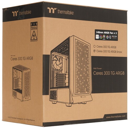 Компьютерный корпус Thermaltake Ceres 300 TG ARGB Snow White CA-1Y2-00M6WN-00