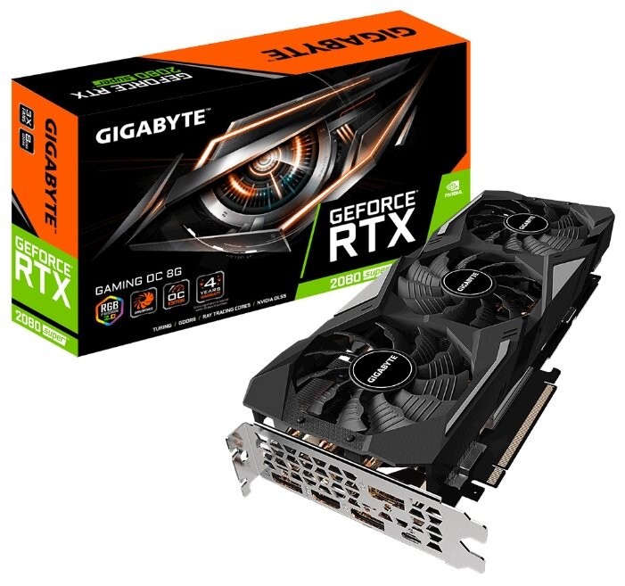 Видеокарта GIGABYTE (GV-N208SGAMING OC-8GC) GeForce RTX 2080 SUPER 1845MHz PCI-E 3.0 8192MB 15500MHz 256 bit HDMI 3xDisplayPort HDCP GAMING OC