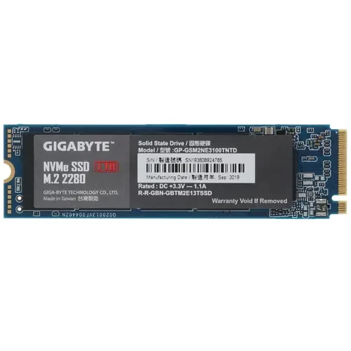 Твердотельный накопитель GIGABYTE 1000 GP-GSM2NE3100TNTD