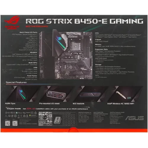 Материнская плата ASUS ROG STRIX B450-E GAMING