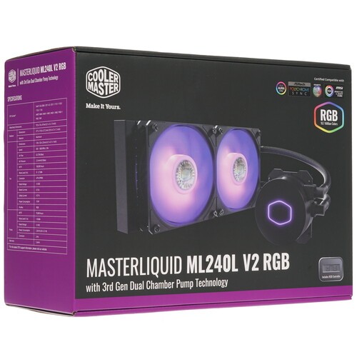 Система водяного охлаждения для процессора Cooler Master MasterLiquid ML240L RGB MLW-D24M-A18PC-R2