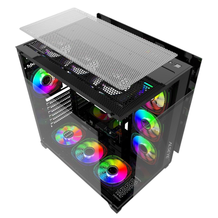 Компьютерный корпус ALSEYE Paladin-B (4 fans ARGB) TG Black