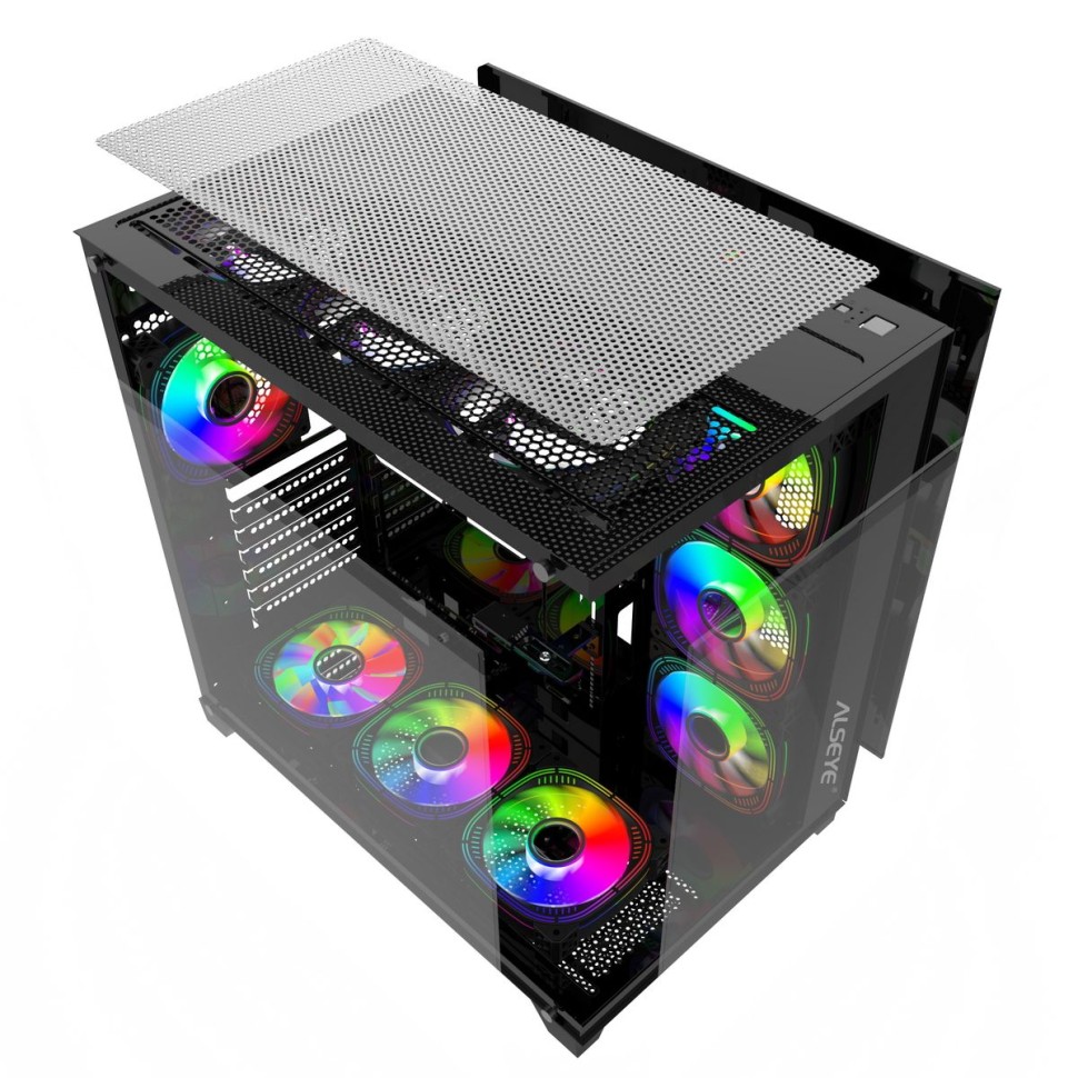 Компьютерный корпус ALSEYE Paladin-B (4 fans ARGB) TG Black
