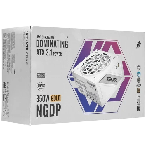 Блок питания 1STPLAYER 850W NGDP GOLD White (HA-850BA4-WH) 16 Pin (PCIe 5.0 Connector Cable Details)