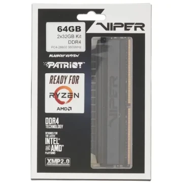 Оперативная память 64 Gb 3600 MHz PATRIOT VIPER (PVB464G360C8K)