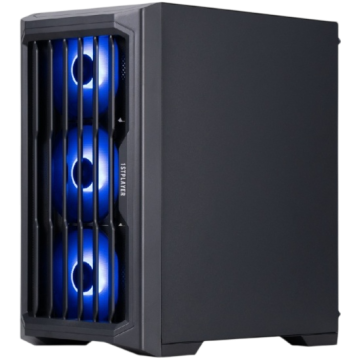Компьютерный корпус 1STPLAYER BULLET HUNTER H2 ARGB Black (H2-BK-4F7)