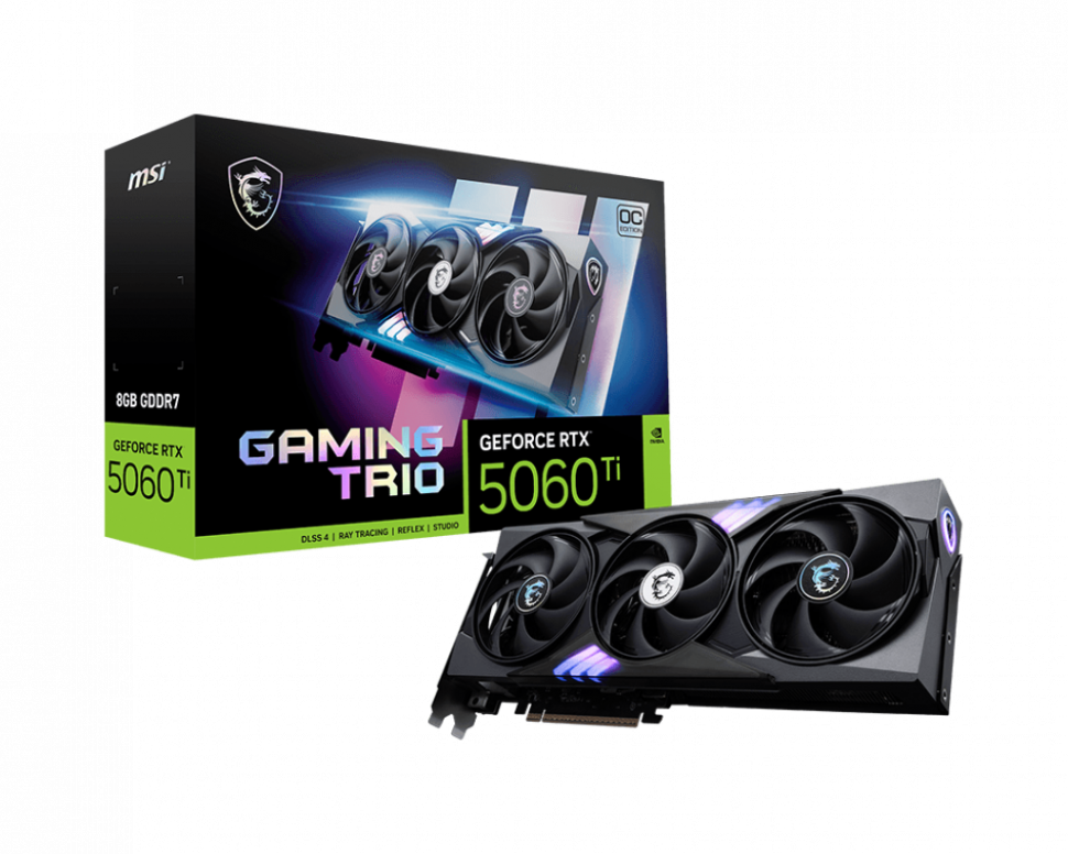 Видеокарта MSI (G506T-8GTC) GeForce RTX 5060 Ti 8G GAMING TRIO OC