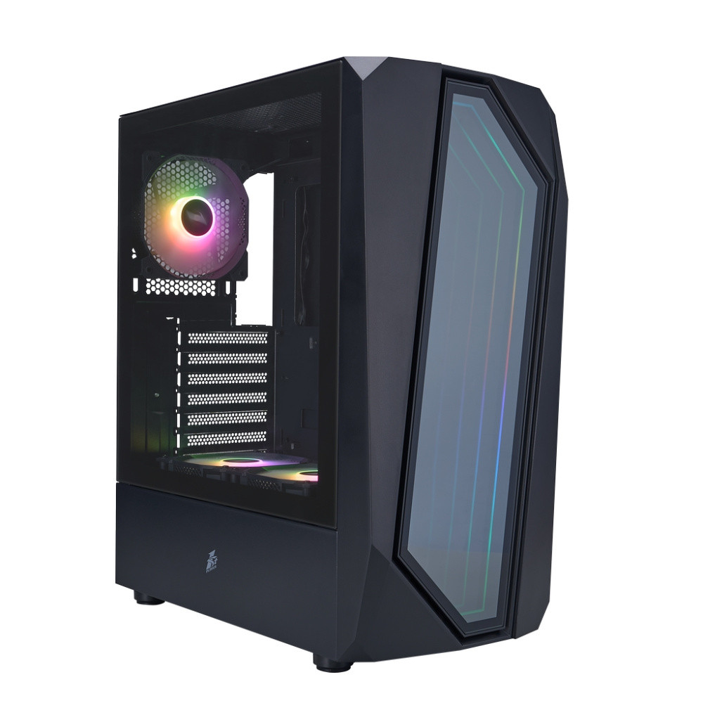 Компьютерный корпус 1STPLAYER INFINITE SPACE IS6 ARGB Black (IS6-BK-2F7R-1F7)