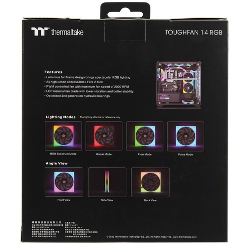 Комплект вентиляторов для корпуса Thermaltake TOUGHFAN 14 RGB CL-F136-PL14SW-A PWM