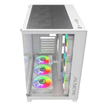 Компьютерный корпус ALSEYE Paladin-W (4 fans ARGB) TG White