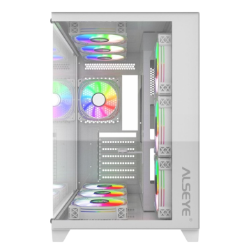 Компьютерный корпус ALSEYE Paladin-W (4 fans ARGB) TG White