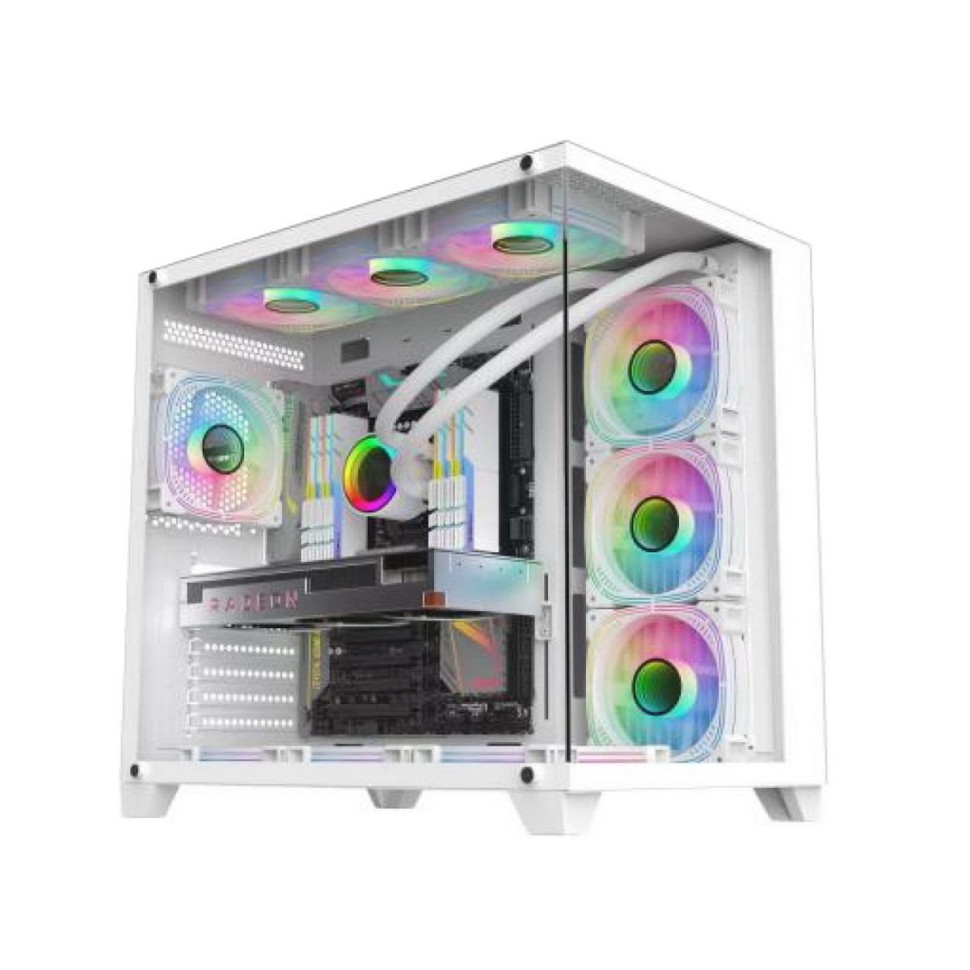 Компьютерный корпус ALSEYE Paladin-W (4 fans ARGB) TG White