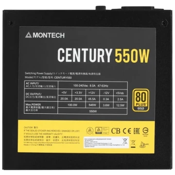 Блок питания Montech 550W CENTURY Black (CENTURY550)