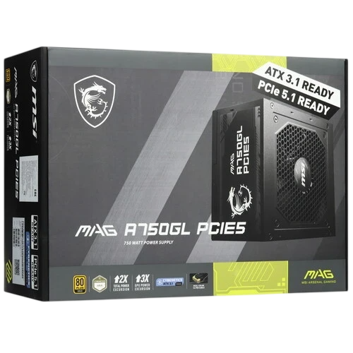 Блок питания MSI 750W MAG A750GL (306-7ZP8B11-CE0) 16 Pin (PCIe 5.1 Connector Cable Details)