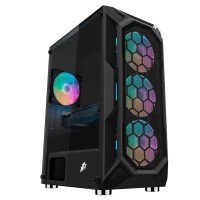 Компьютерный корпус 1STPLAYER FIREBASE X6 TG LED Black (X6-3G6P-1G6)