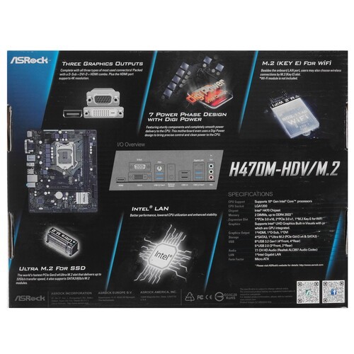 Материнская плата ASRock H470M-HDV/M.2