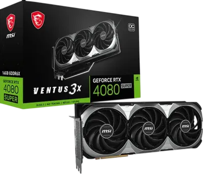 Видеокарта MSI (RTX 4080 16GB VENTUS 3X E OC) GeForce RTX 4080 16G VENTUS 3X E OC