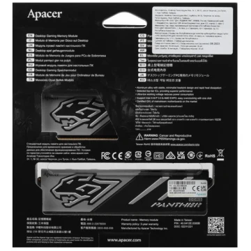 Оперативная память 32 Gb 5200 MHz Apacer Panther OC Black/White (AH5U32G52C5227BAA-2)