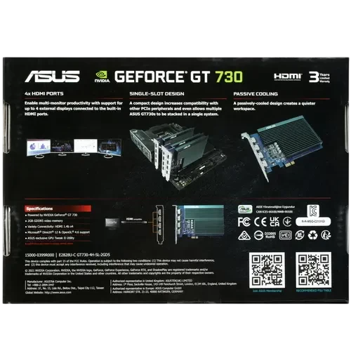 Видеокарта ASUS (GT730-4H-SL-2GD5) GeForce GT 730 2GB LP