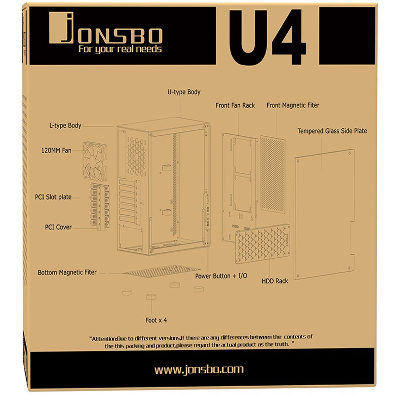 Компьютерный корпус JONSBO U4 Silver