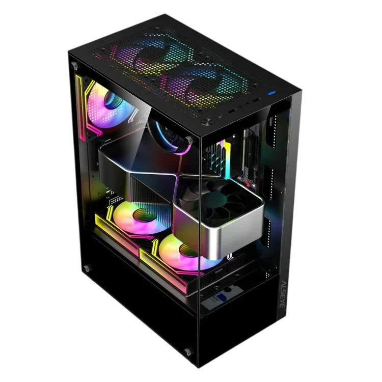 Компьютерный корпус ALSEYE Spider-B (5 fans ARGB) TG Black