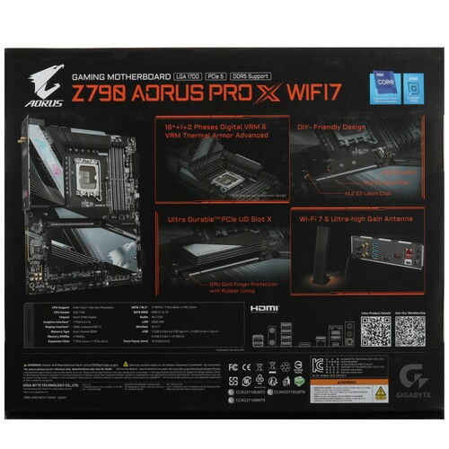 Материнская плата Gigabyte Z790 AORUS PRO X WIFI7