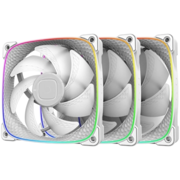 Комплект вентиляторов для корпуса Geometric Future Squama 2503W 5V ARGB White (1F2503W312001) (GF_SQM-2503W-TP)