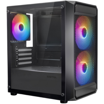 Компьютерный корпус XASTRA A303M TG 3FRGB Black (A303M-2FC14F-1FC12F)