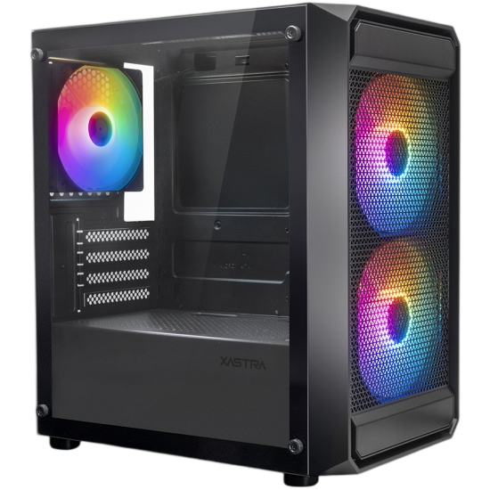 Компьютерный корпус XASTRA A303M TG 3FRGB Black (A303M-2FC14F-1FC12F)