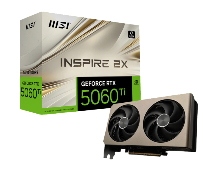 Видеокарта MSI (G506T-16I2) GeForce RTX 5060 Ti 16G INSPIRE 2