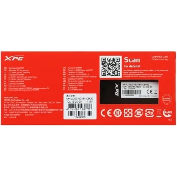Оперативная память 16 Gb 3200 MHz ADATA XPG GAMMIX D20 Black (AX4U320016G16A-CBK20)