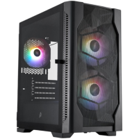 Компьютерный корпус 1STPLAYER DK D4-M FRGB Black (D4-M-BK-2F1P-1F1)