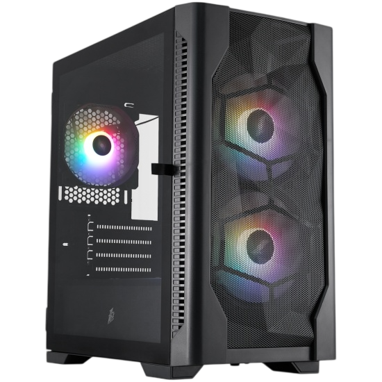 Компьютерный корпус 1STPLAYER DK D4-M FRGB Black (D4-M-BK-2F1P-1F1)