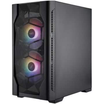 Компьютерный корпус 1STPLAYER DK D4-M FRGB Black (D4-M-BK-2F1P-1F1)
