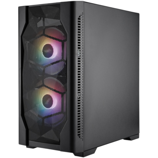 Компьютерный корпус 1STPLAYER DK D4-M FRGB Black (D4-M-BK-2F1P-1F1)
