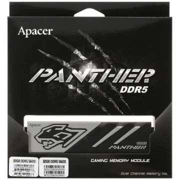 Оперативная память 32 Gb 5600 MHz Apacer Panther OC Black/White (AH5U32G56C5227BAA-2)