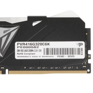 Оперативная память 16 Gb 3200 MHz PATRIOT Viper Gaming RGB Black (PVR416G320C6K)