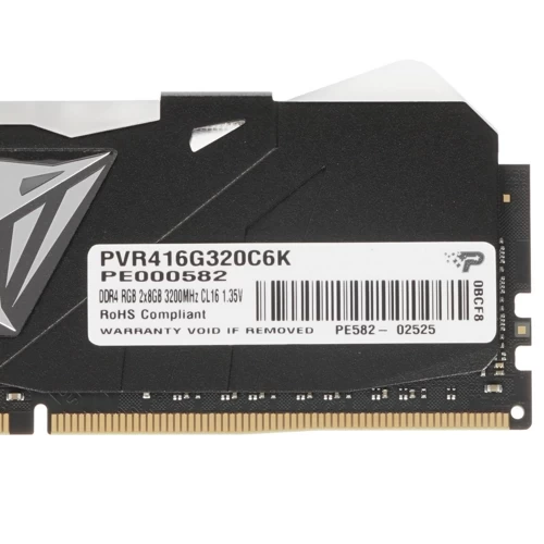 Оперативная память 16 Gb 3200 MHz PATRIOT Viper Gaming RGB Black (PVR416G320C6K)